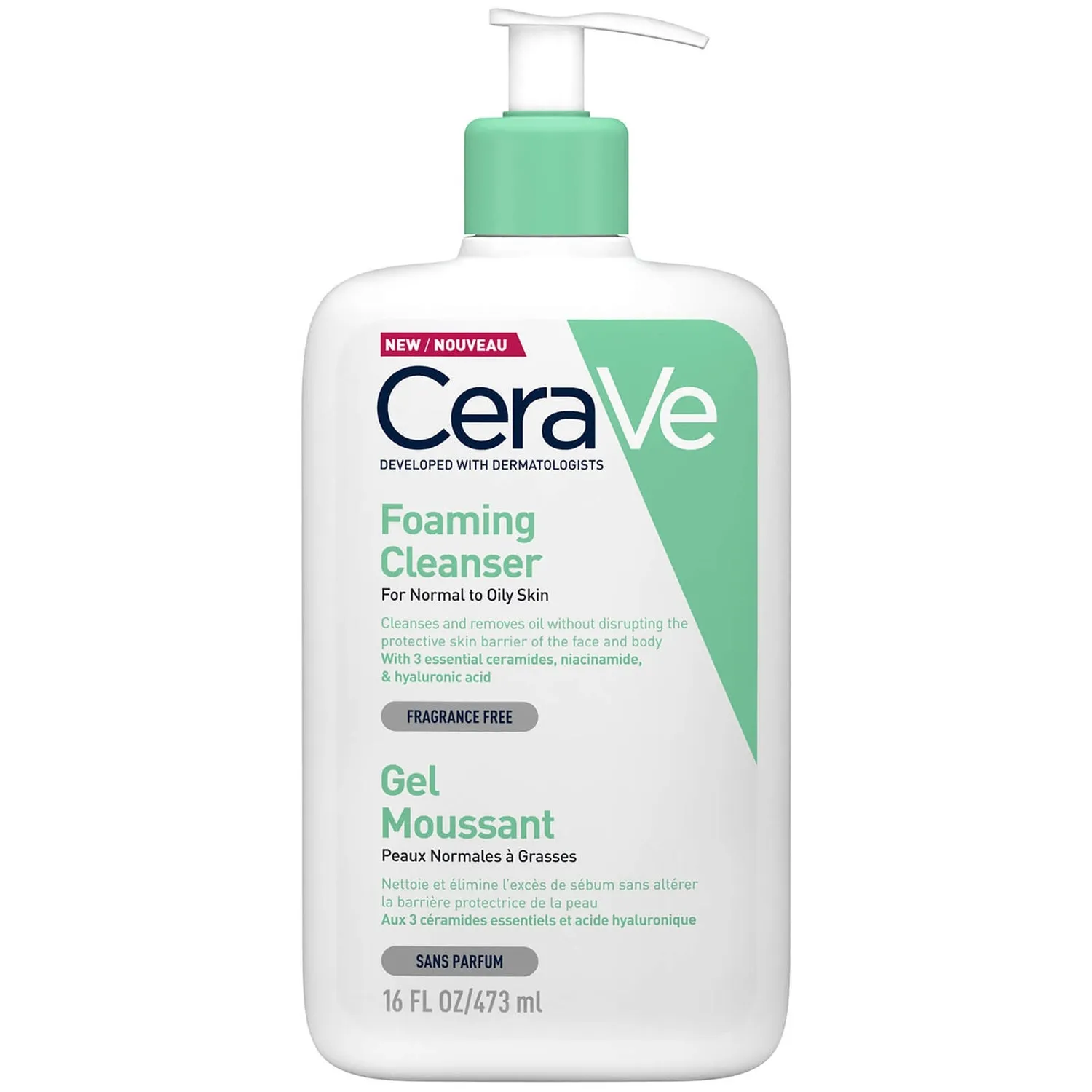 ژل شستشو پوست نرمال تا چرب سراوی ۲۳۶ میل Foaming cleanser اصل