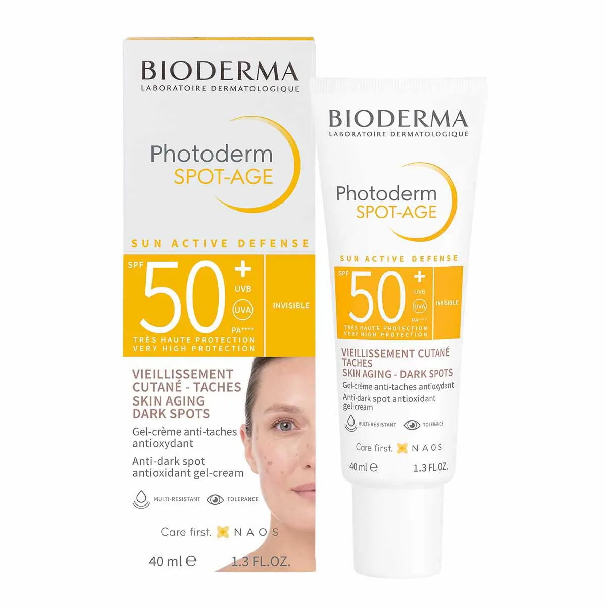 کرم ضد آفتاب بایودرما مدل اسپات ایچ ضد لک SPF+50 حجم 40 میل اصل